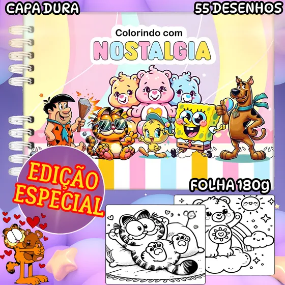 Livro De Colorir Nostalgia Estilo Bobbie Goods Capa Dura