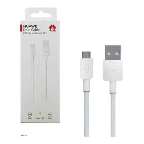 Cable De Carga Huawei Micro Usb, 1 Metro Color Blanco