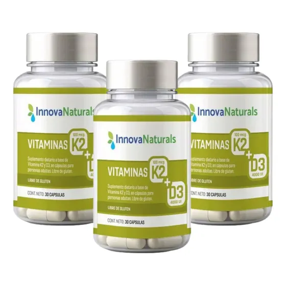 Innova Naturals Vitamina K2 + D3 3 Unidades X 30 Cápsulas
