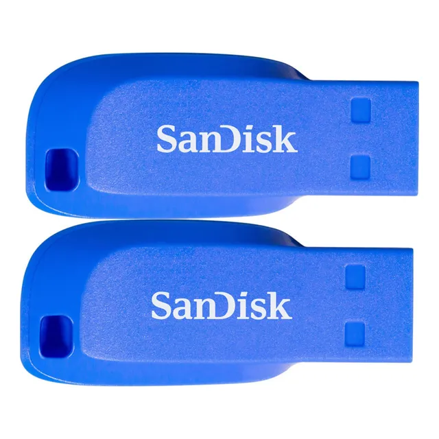 Pendrive 32 Gb Pen Sandisk Cruzer Blade Usb Pack X2 Unidades