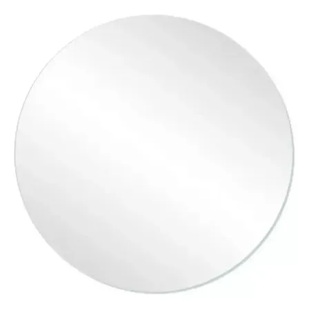 Espelho Redondo De Vidro Lapidado Decorativo 60cm 60x60
