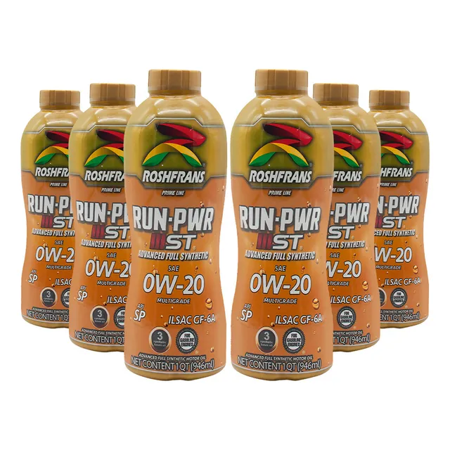 Kit 5.7 Litros Aceite Run-pwr Tri-sintético 0w20 Roshfrans