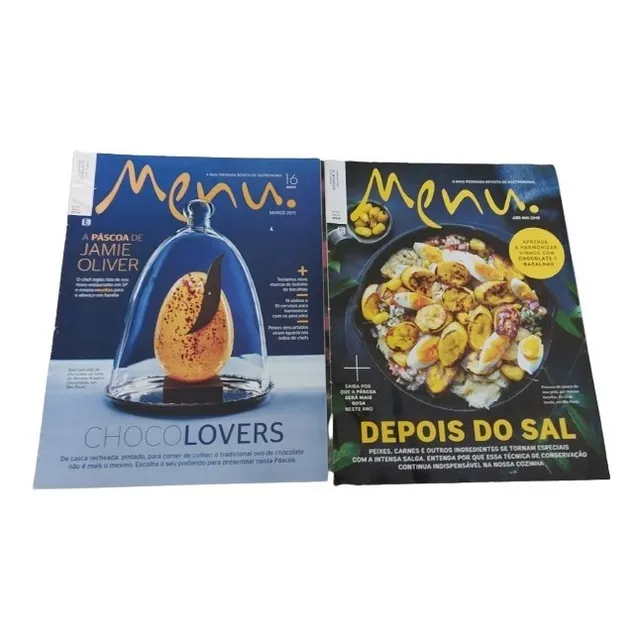Revista Menu - Kit Com 2 Exemplares