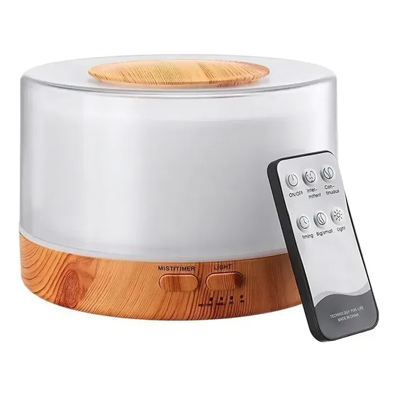 Umidificador Purificador De Ar Aromatizador Elétrico 500ml Cor Marrom-claro compativel com alexa 220
