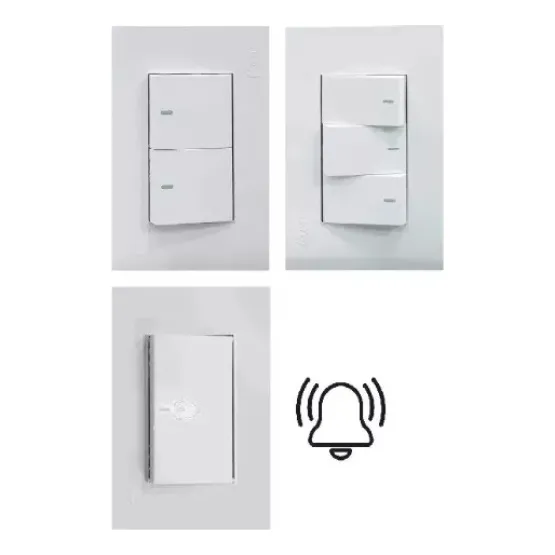 Interruptores Timbres Y Tomacorrientes Blancos Vteg