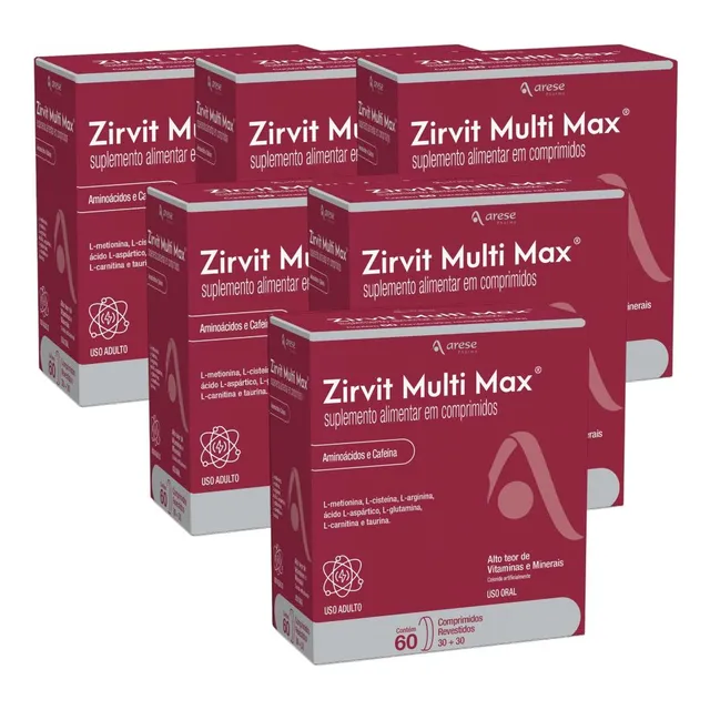 Zirvit Multi Max Kit C/ 6 Caixas De 60 Comprimidos Cada