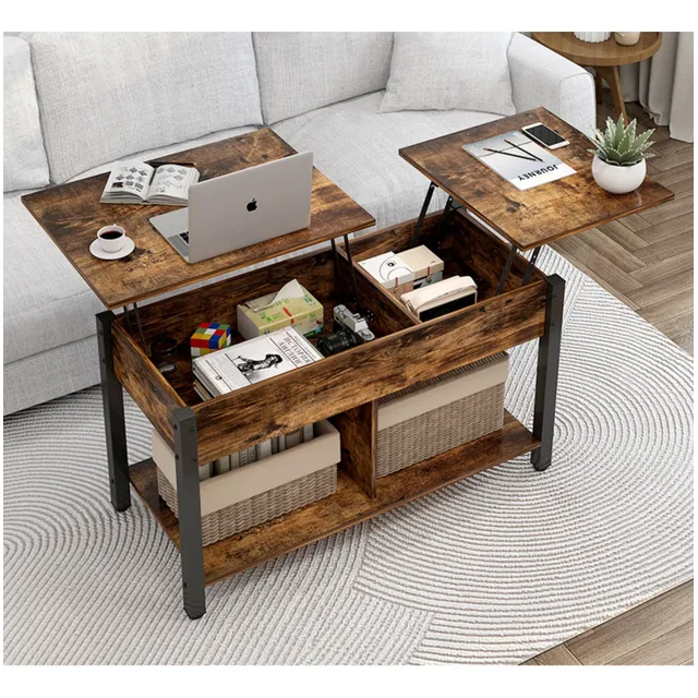 Mesa De Centro Elevable Para Living 110x49x48cm