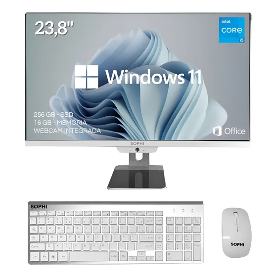 Computador All In One Sophi I5 16gb Ssd 256gb Tela 23,8  Fhd