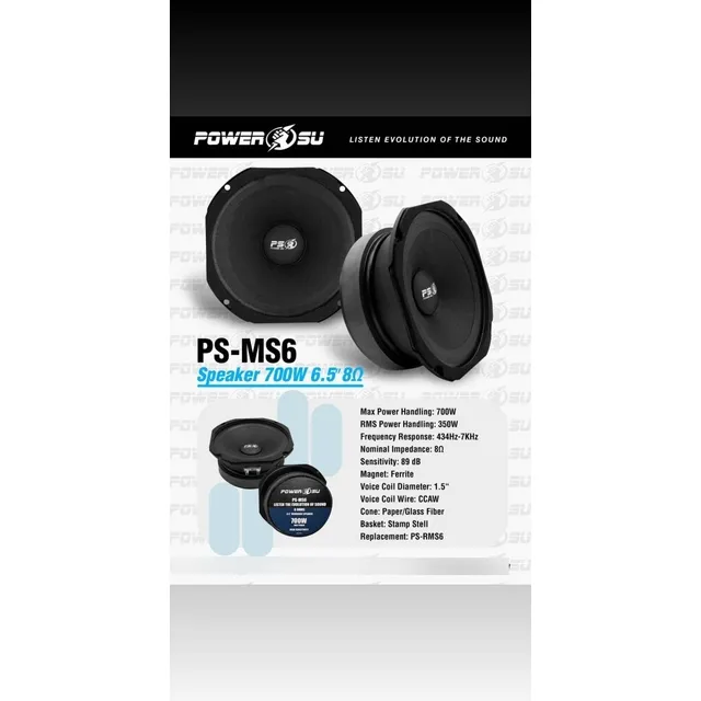 Medio Alto Sellado La 6.5  Power Su 700 Watts Ps-ms6