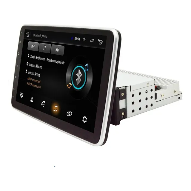 Multimídia Universal Android 10p Giratória 1din 32gb Carplay