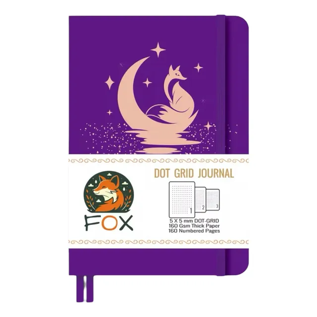 Libreta Bullet Journal A5 Fox, Pasta Dura, Punteadas 160g