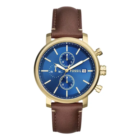 Reloj Fossil Rhett De Piel Litehide En Marrón Bq2848