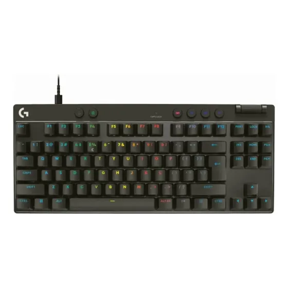 Teclado Gamer Logitech G Pro X TKL Rapid Preto, Com Switch Analógico Magnético e Retroiluminação RGB