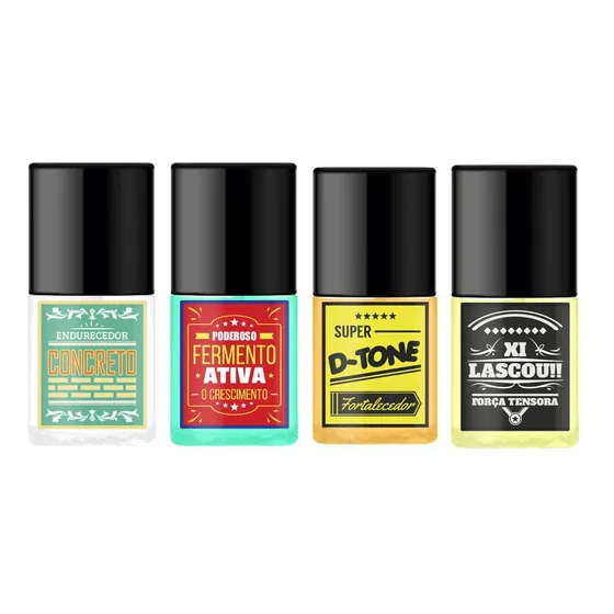 Kit 4 Endurecedor De Unhas Com Formol - Top Beauty