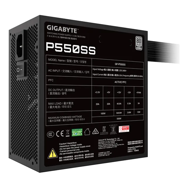 Fuente Gigabyte P550ss 550w 80 Plus Silver