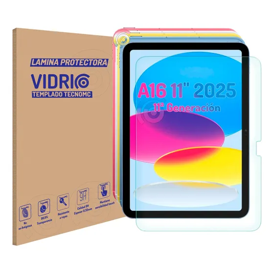 Lámina De Vidrio Templado Para iPad 11 A16 11va Gen. 2025