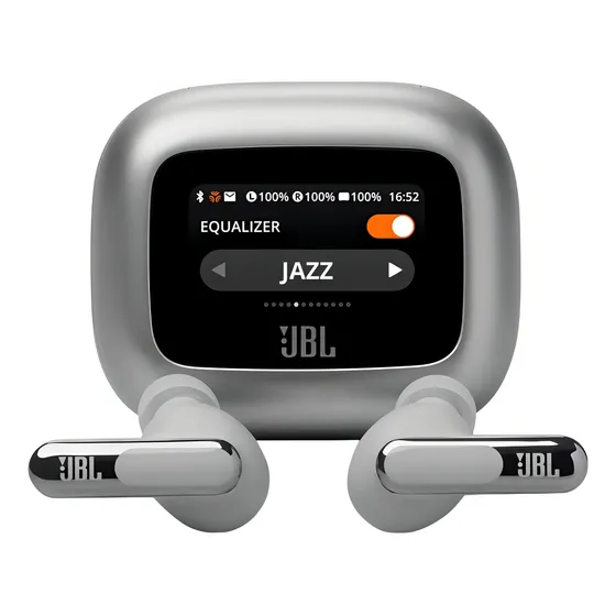 Auriculares Inalámbricos Jbl Live Beam 3 True Plateado Color Plata