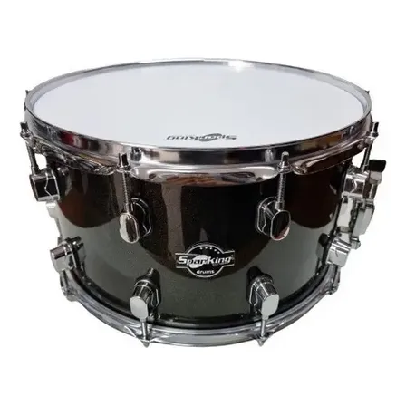 Caixa 14 X 8 Black Sparkle 10 Afinações Aro 2mm Com Abafador