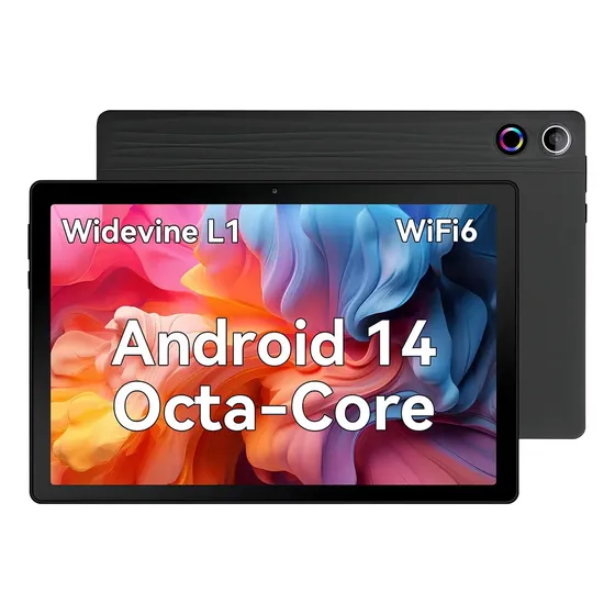 Tablet A10 10.1' 10gb+64gb Android 14 Con Wifi 6 Sd(max 1tb) Color Negro