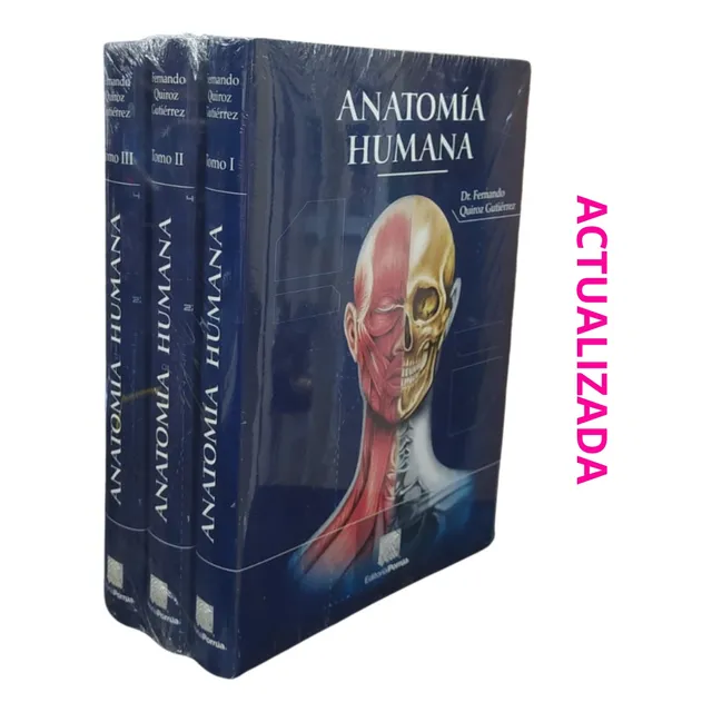 Anatomía Humana Tomo 1-3/ Fernando Quiroz Ed Porrúa Original