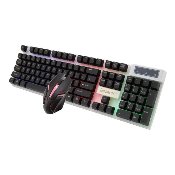 Combo Gamer Teclado Y Mouse Bosston Retroiluminado