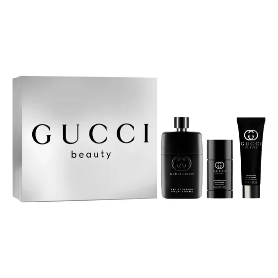 Set De 3 Piezas Gucci Gulty Para Hombre Eau De Parfum 90ml 
