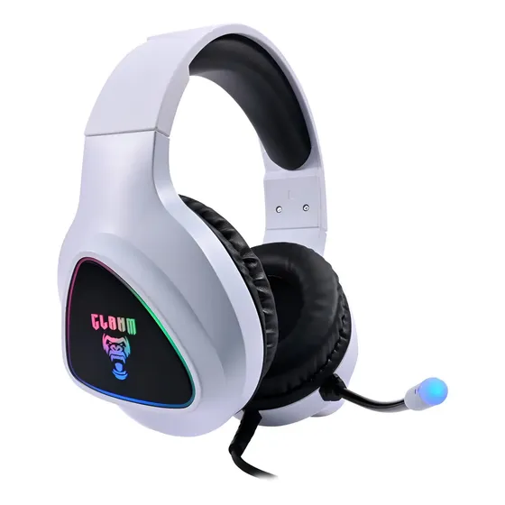 Headset Clanm Snow Mount Led Rainbow Som Imersivo e Conforto