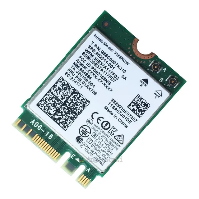 Tarjeta Inalambrica Wifi Ac Ngff M.2 3168ngw Acer Asus Hp Rx