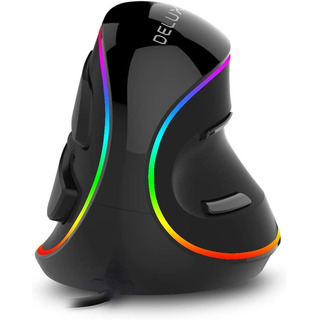 Delux Mouse Vertical Ergonômico Com Fio, Luz Rgb, 4000 Dpi Delux Mouse Vertical Ergonômico Com Fio, Luz Rgb, 4000 Dpi
