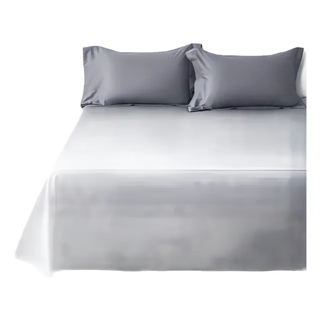Juego De Sabana Queen Gris Dobby Calidad Premium 160x200 Cm