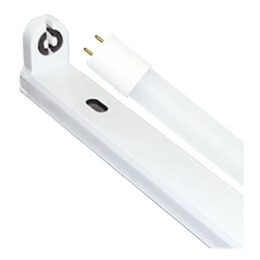 Tubo Led vidrio + plafón Listón 18w Luz día 1.20 Metro Completó Directo a 220V Incluye zócalos y cableado para su instalación