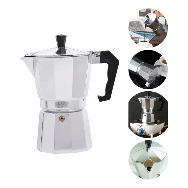 Cafetera Moka Italiana Espresso 3 Tazas Color Aluminium