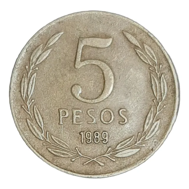 Moneda Chilena De 5 Pesos Distintos Años Década De Los 80s