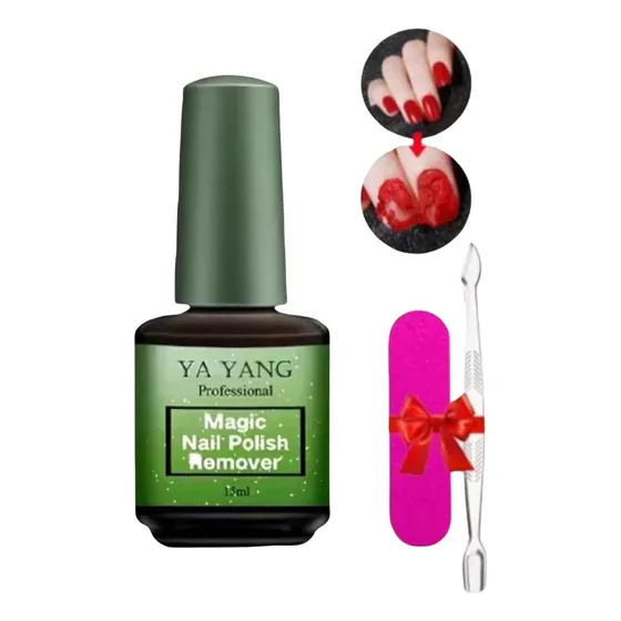 Removedor De Esmalte Mas Lima  Y Espátula Cutícula 15 Ml