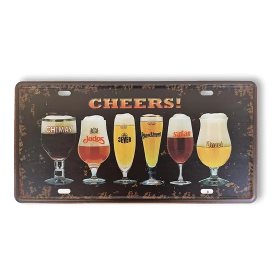  Chapas Matricula Vintage Cerveza Beer Barbacoa Bar Deco