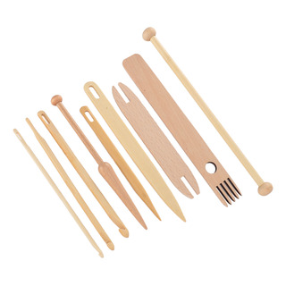 Juego De Palitos De Telar De Madera, 9 Piezas, Herramientas Juego De Palitos De Telar De Madera, 9 Piezas, Herramientas