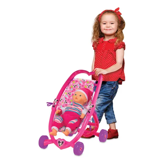 Coche De Muñecas Con Diseño De Minnie