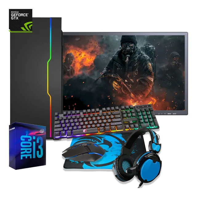 Pc Gamer Core I3 16gb Ddr4 480ssd + Gtx1650 4gb + Monitor 27
