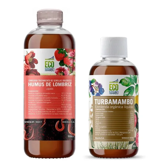 Ecomambo Humus De Lombriz Líquido 500ml Con Turbamambo 100ml