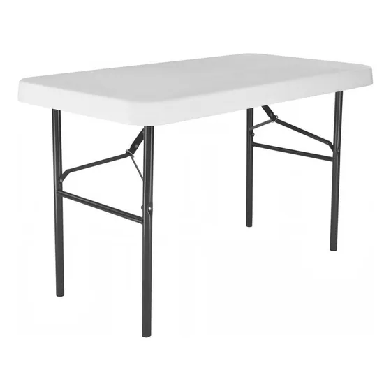 Mesa Plegable Chica De Plastico Blanca Tablon Jardin 1.20 M Color Blanco