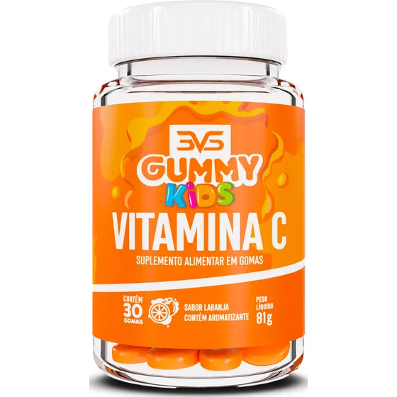 Gummy Vitamina C KIDS - 100% Natural Produzido com Pectina e Tapioca - Sabor Laranja