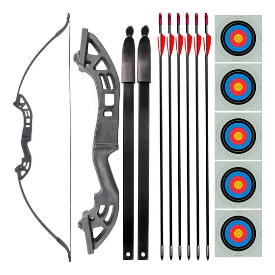 Arco E Flecha X10 50 Libras + Flechas Carbono + Alvos (x)