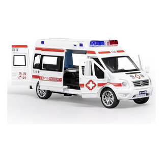 Simulación 1/32 Ambulancia Coche Policía Modelo Juguete Con Simulación 1/32 Ambulancia Coche Policía Modelo Juguete Con