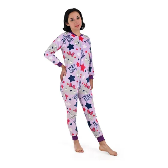 Pijama Mameluco Dama Invierno Flannel Pijama Navidad Mujer