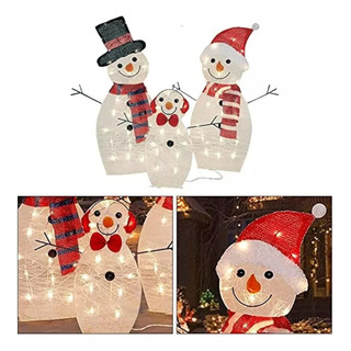 Adorno Navideño Intermitente Led De Muñeco De Nieve De Jardí Adorno Navideño Intermitente Led De Muñeco De Nieve De Jardí