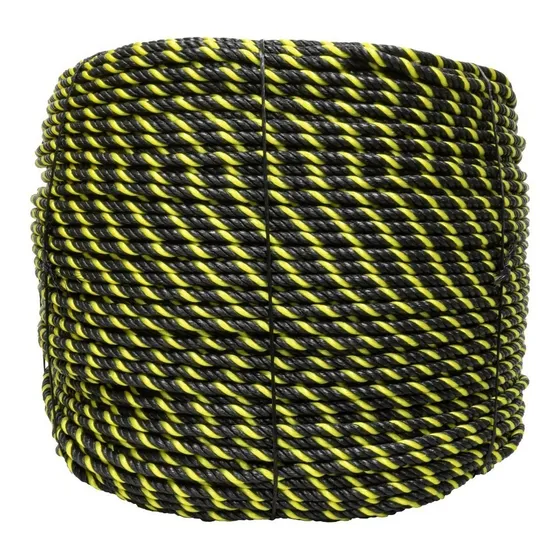 Cuerda Cable Polipropileno Uv 8mm 4 Cabos Negro/amarillo24kg