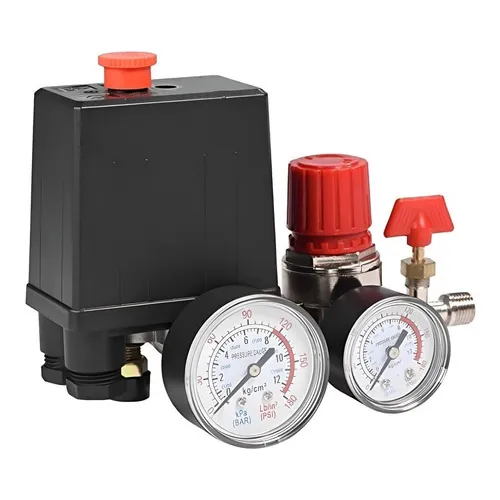 Compresor Aire Válvula Presión 180psi Interruptor Regulador Color Negro