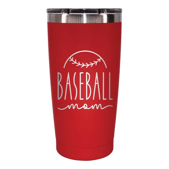 Vaso Beisbol Tapa 20 Onza Color Rojo
