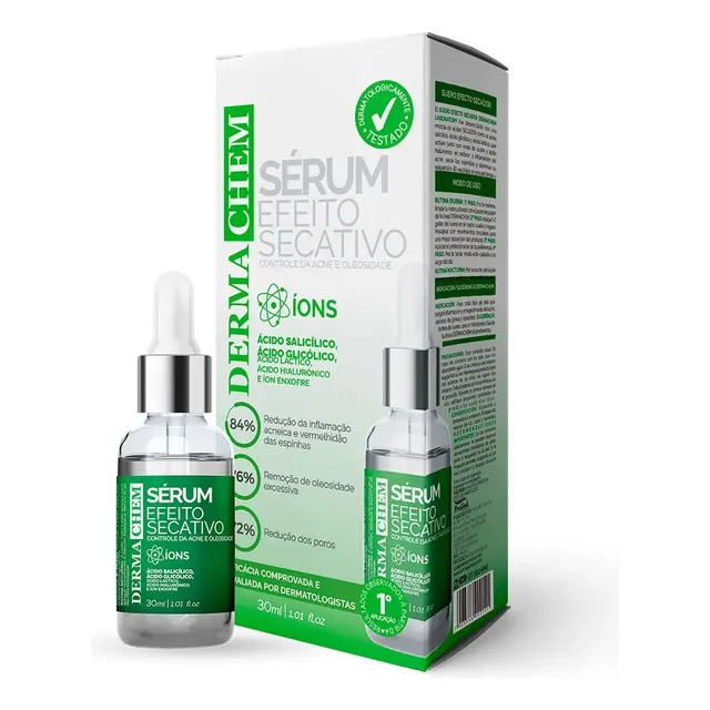 Sérum Peles Oleosas Acne E Cravos Efeito Secativo Dermachem Tipo De Pele Oleosa