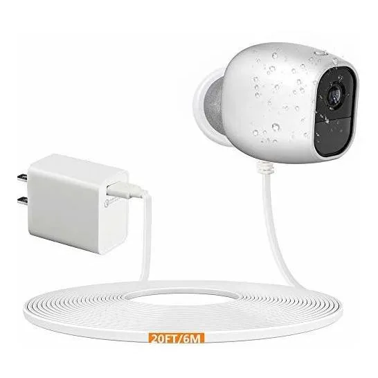 Cable Alimentacion Cargador 20 Pie Para Arlo Pro 2 Go C